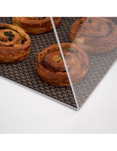 Vitrine Protection Alimentaire Type 1 PETG 100 Cm - Comptoir Pâtisseries Gâteaux - Hygiène Restauration 4 Mm