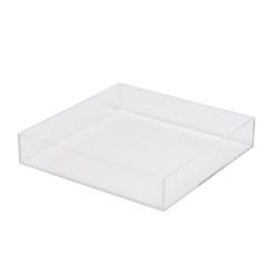 Plateau plexi transparent 257x257x40mm