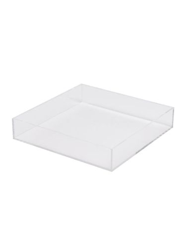 Plateau plexi transparent 257x257x40mm