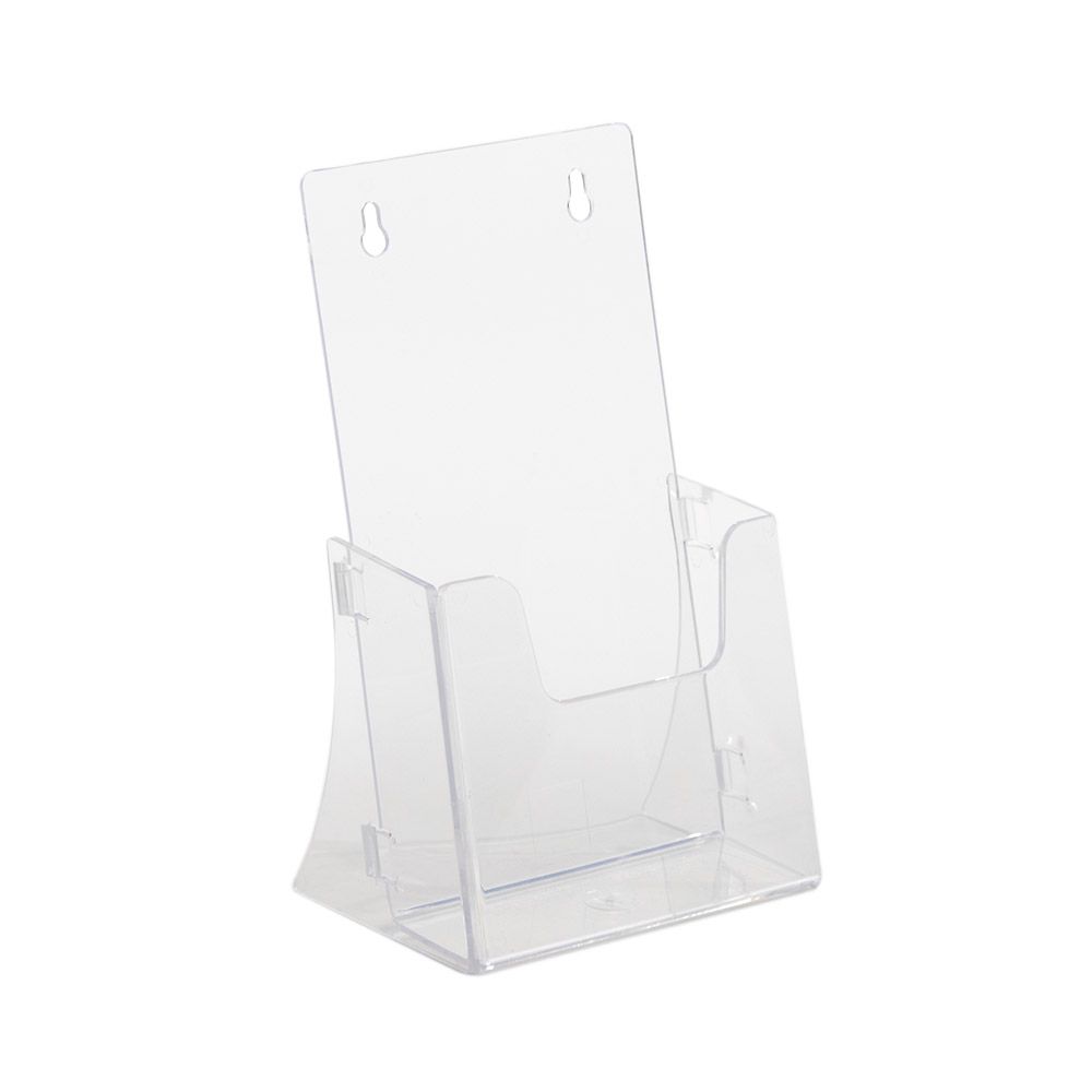 Porte-brochures A4 Doré Avec 2 Porte-cartes De Visite En Verre - Pour Bureau, Boutique, Café, Restaurant | Présentation élégante De Menus, Flyers Ou Catalogues