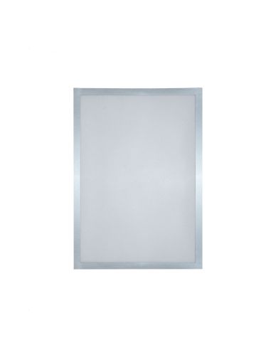 Pochette PVC adhésive permanente antireflet ouverture magnétique argenté