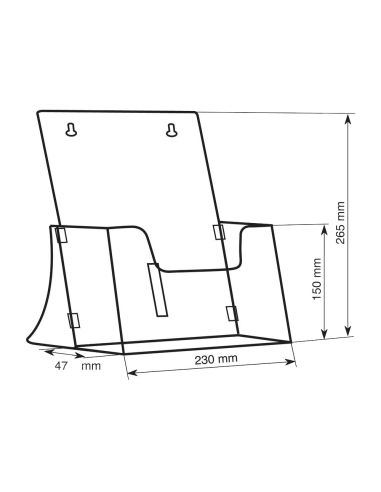 Acrimet Porte-documents De Poche Horizontal (pour Montage Mural
