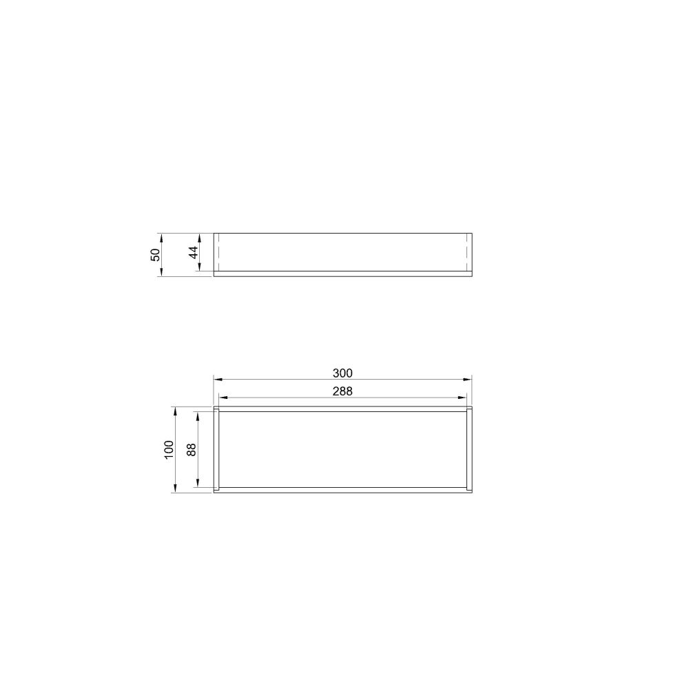 Plateau en bois 300x100x50mm