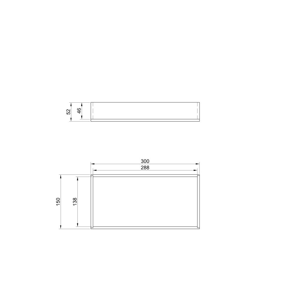 Plateau en bois 300x150x50mm