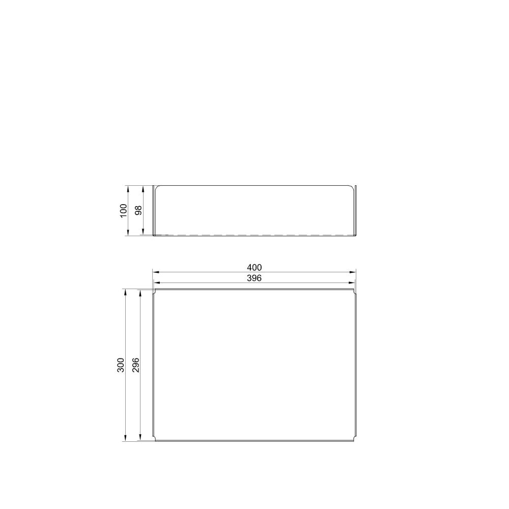 Boîte PET transparente 400x300x100mm