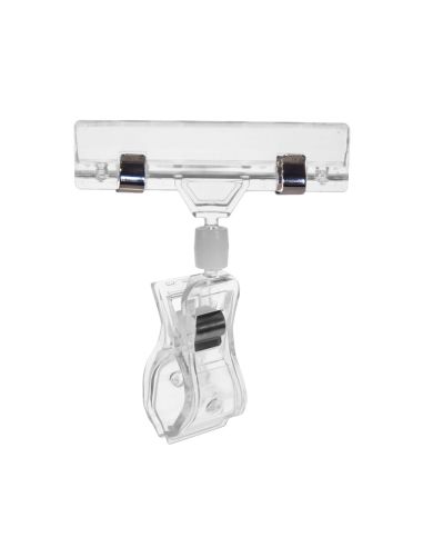 Double clamp tube label holder