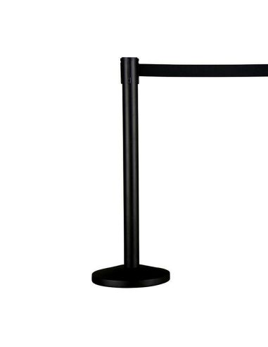 Poteau de guidage noir à sangle noire