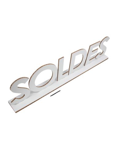 Lettrage SOLDES en carton grand format