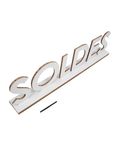 Lettrage SOLDES en carton moyen format
