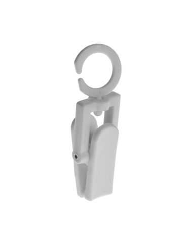 Pince avec anneau pour broche blanc