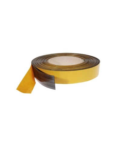 Adhesive magnetic tape roll