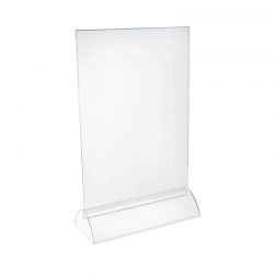 Double-sided PVC sign holder with base