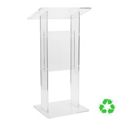 Recycled and recyclable plexiglass desk