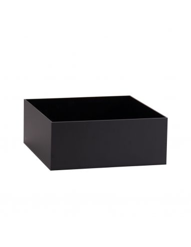 Boîte plexi coloris noir mat 25x25x10
