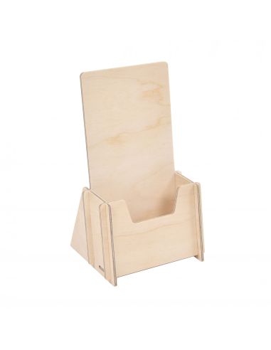 Porte-brochures de comptoir en bois 1/3 A4