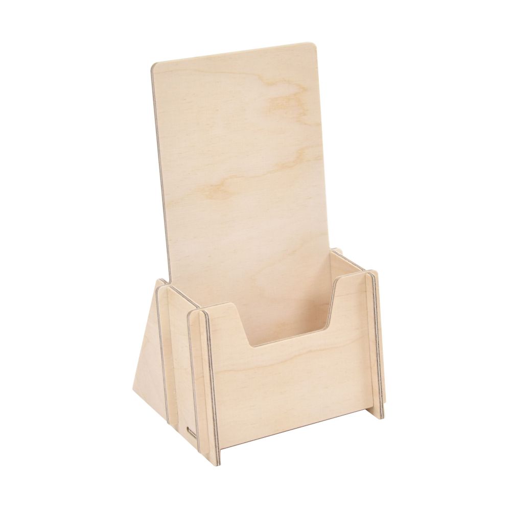 Porte-brochures de comptoir en bois 1/3 A4