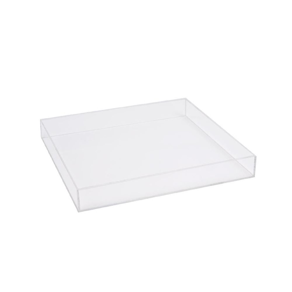 Acheter Socle carré, noir transparent, plexiglass, 200/H15 mm