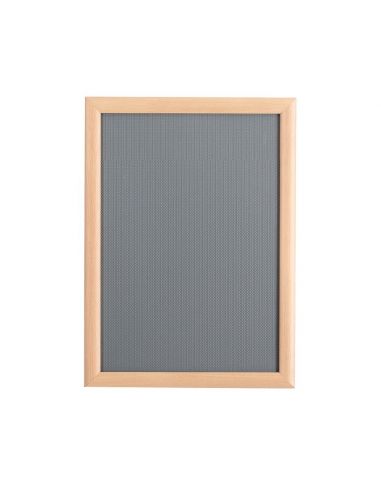 Cadre alu clippant effet bois clair A4