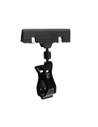 Double label holder clamp for black tube