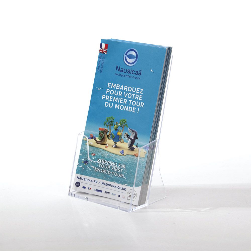 Porte-brochures transparent