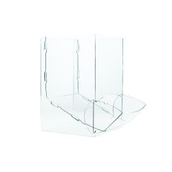 Free-standing transparent rectangular dispenser box